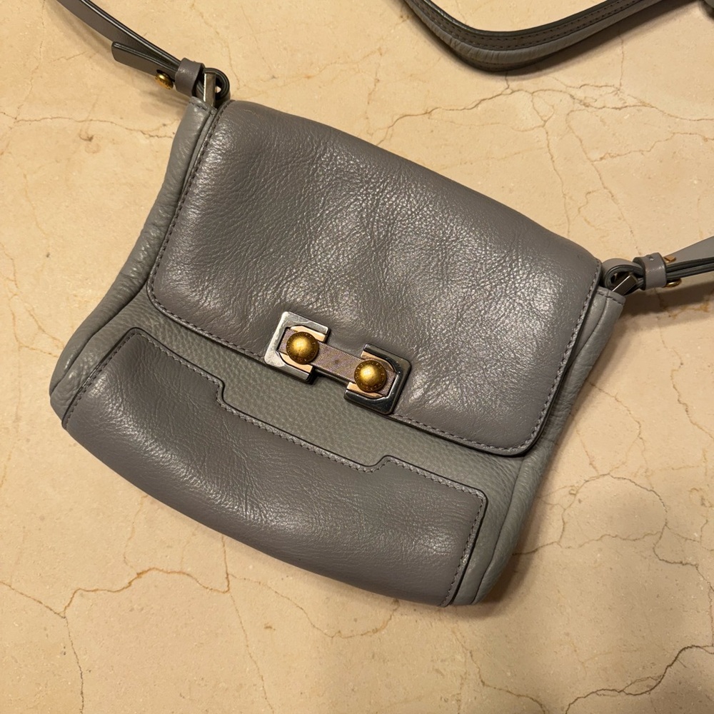Marc Jacob Gray Leather Crossbody Bag